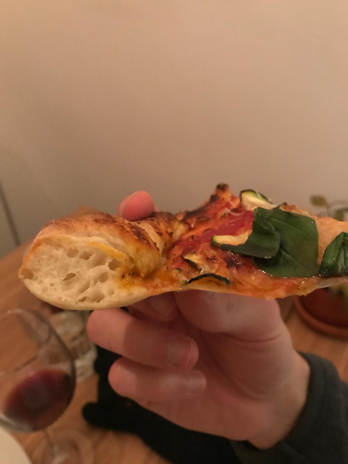 A slice of the pizza