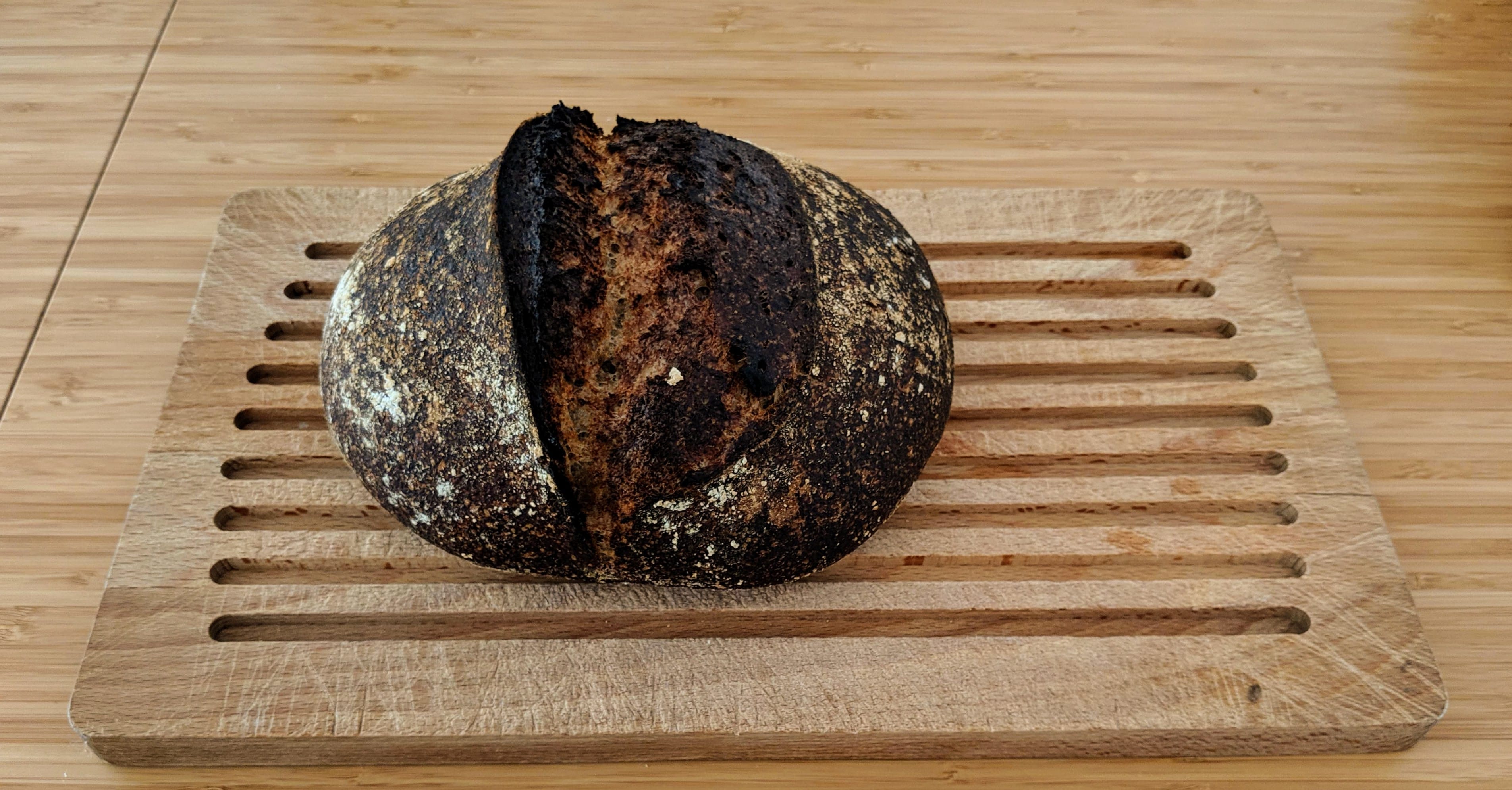 An image of a bread called “Post-USA Wholemeal Sourdough”