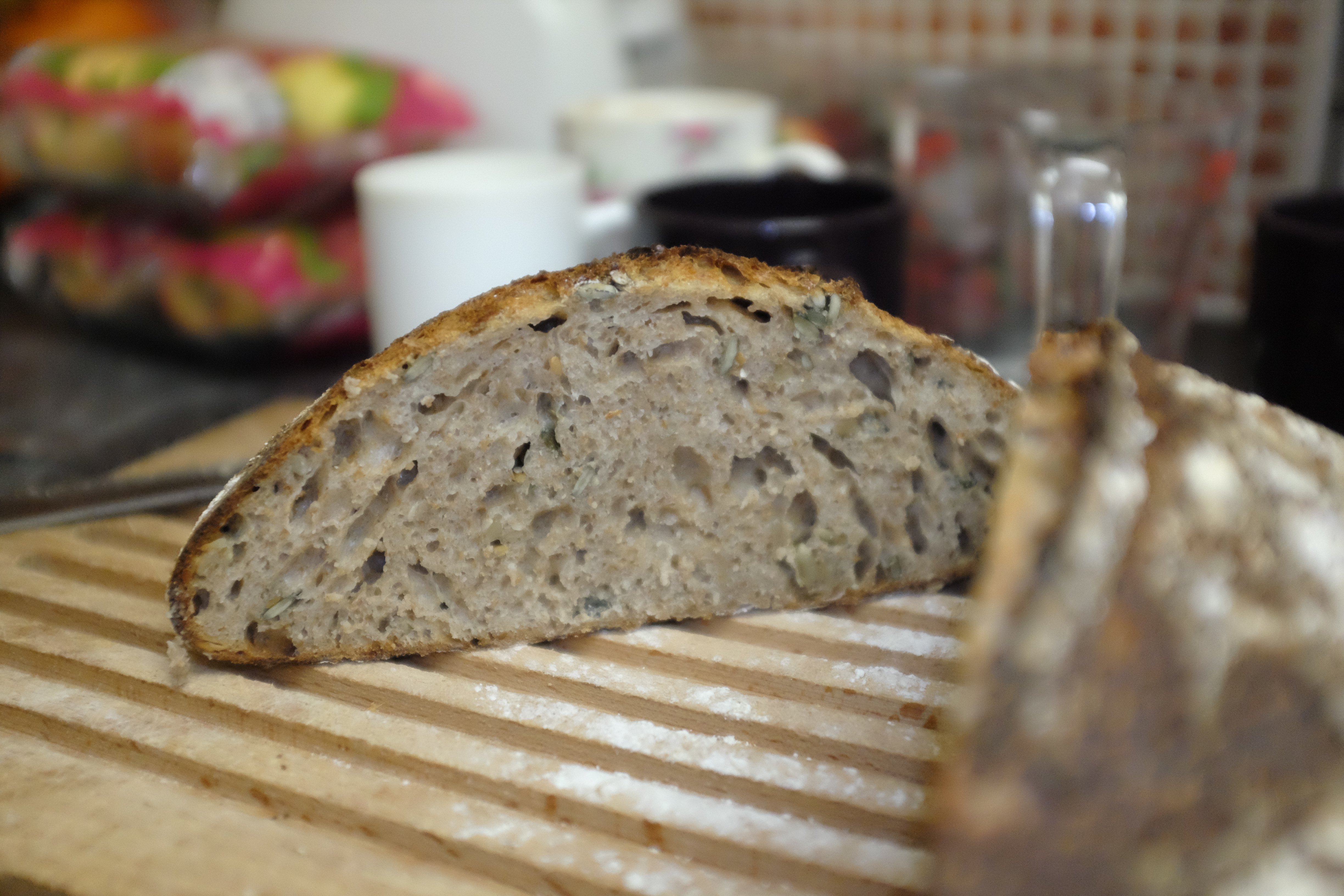 An image of a bread called “Seeded Wholemeal Sourdough”
