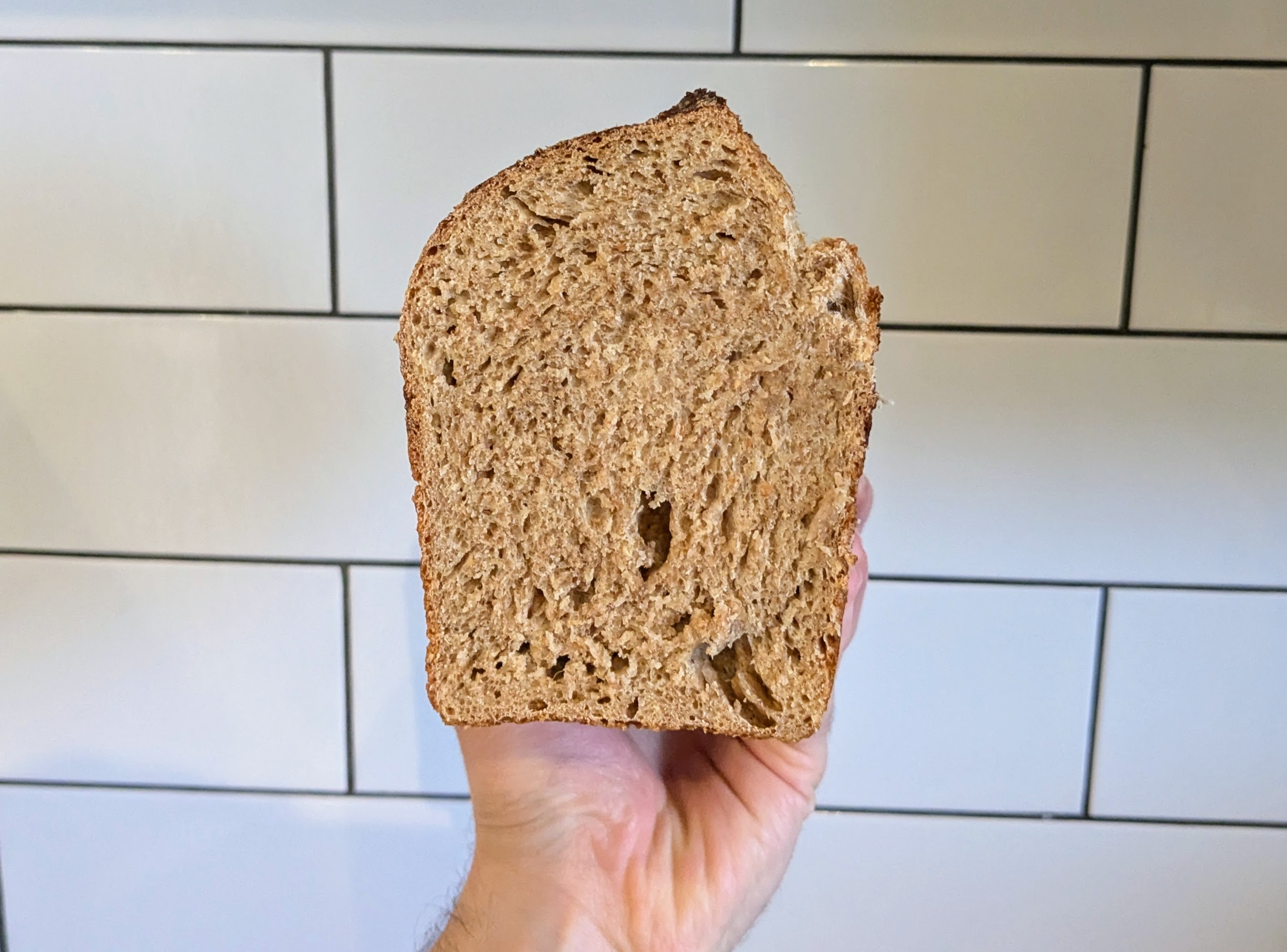 The crust of the bread